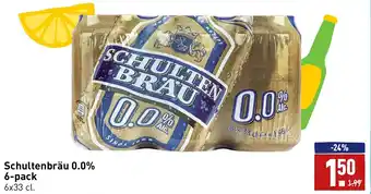 ALDI Schultenbrau 0.0% 6-pack aanbieding