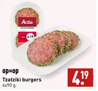 ALDI Tzatziki burgers 4 x 90g aanbieding