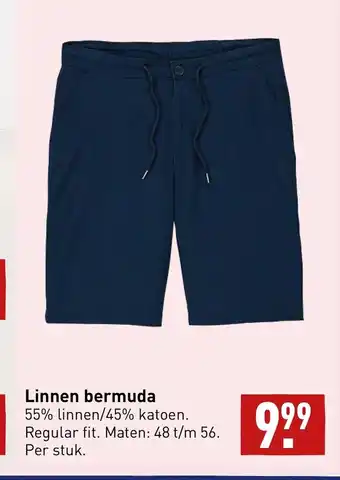 ALDI Linnen bermuda aanbieding