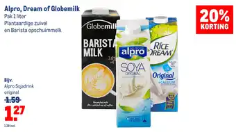 Makro Alpro, Dream of Globemilk aanbieding