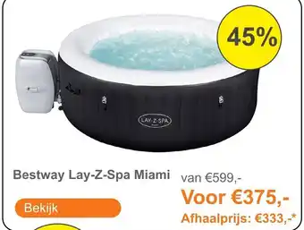 Tuinmeubelland Bestway Lay-Z-Spa Miami aanbieding