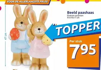 Action Beeld paashaas 47*19*17 cm aanbieding