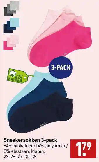 ALDI Sneakersokken 3-pack aanbieding