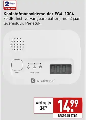 ALDI Koolstofmonoxidemelder FGA-1304 aanbieding