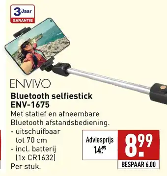 ALDI Envivo bluetooth selfiestick ENV-1675 aanbieding