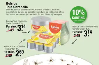 De Online Drogist Bolsius True Citronella aanbieding