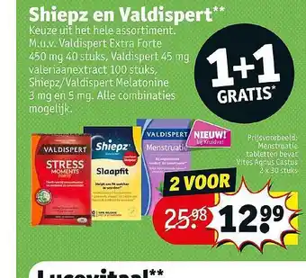 Kruidvat Shiepz En Valdispert 1+1 Gratis aanbieding