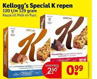 Kruidvat Kellogg's Special K Repen aanbieding