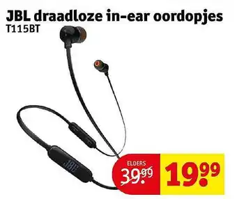 Kruidvat JBL Draadloze In-Ear Oordopjes T115BT aanbieding