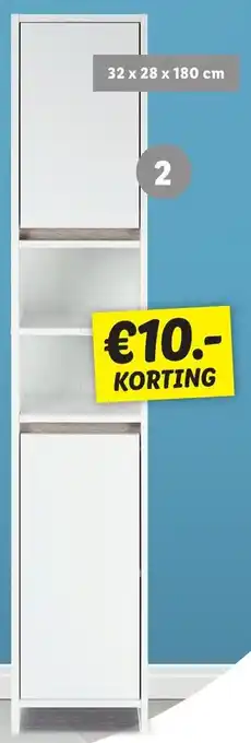 Lidl Livarno Home Hoge kast Oslo per stuk 32 x 28 x 180 cm aanbieding