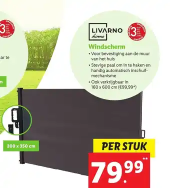 Lidl Livarno Home Windscherm 200x350 cm per stuk aanbieding