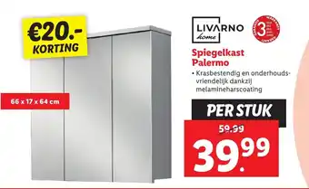 Lidl Livarno Home Spiegelkast Palermo 66x17x64 cm per stuk aanbieding