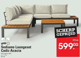 Sligro Sediamo Loungeset Cadiz Acacia aanbieding