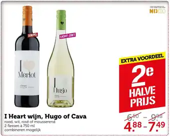 Coop I heart wijn, Hugo of Cava 750 ml aanbieding