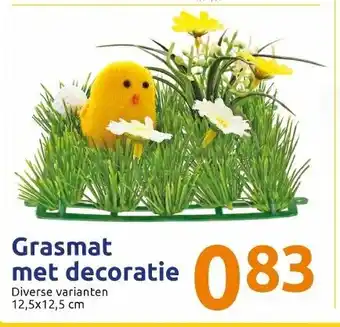 Action Grasmat met decoratie 12.5*12.5 cm aanbieding