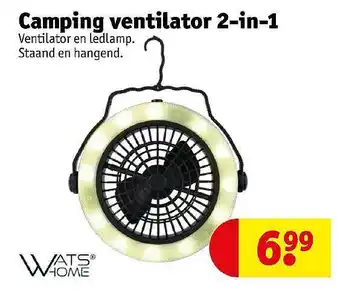 Kruidvat Camping Ventilator 2-In-1 aanbieding