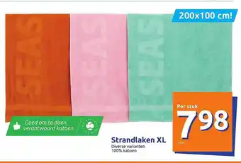 Action Strandlaken XL aanbieding