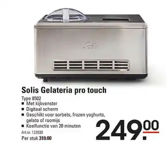 Sligro Solis Gelateria Pro Touch 8502 aanbieding