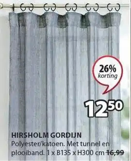 Jysk Hirsholm gordijn aanbieding