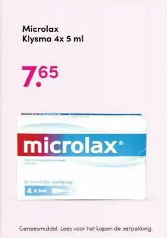 Drogisterij Visser Microlax Klysma 4x 5 Ml aanbieding