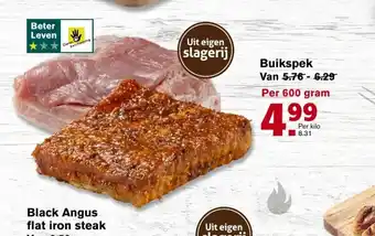 Hoogvliet Buikspek per 600 gram aanbieding