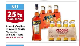 Hoogvliet Aperol, Crodino of Aperol Spritz aanbieding