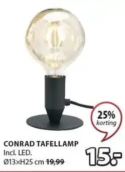 Jysk Conrad tafellamp aanbieding