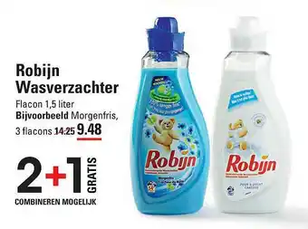 Sligro Robijn Wasverzachter 2+1 Gratis aanbieding