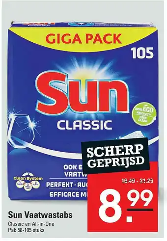 Sligro Sun Vaatwastabs Classic En All-in-One aanbieding