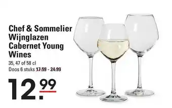 Sligro Chef & Sommelier Wijnglazen Cabernet Young Wines aanbieding