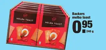 ALDI Backers Melba Toast aanbieding