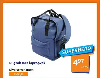 Action Rugzak Met Laptopvak aanbieding