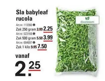 Sligro Sla Babyleaf Rucola aanbieding