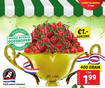 Lidl Petit sweet tomaten 400 gram aanbieding