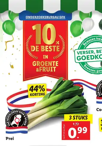 Lidl Prei 3 stuks aanbieding