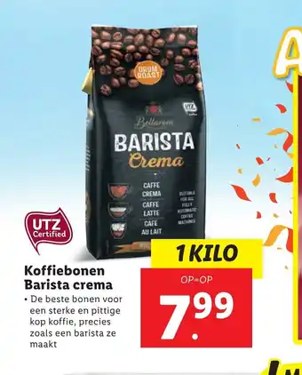 Lidl Koffiebonen Barista crema 1 kilo aanbieding