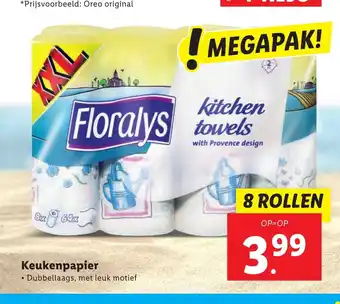 Lidl Keukenpapier 8 rollen aanbieding