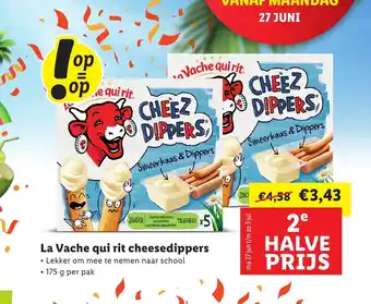 Lidl La Vache qui rit cheesedippers 175 g per pak aanbieding