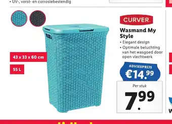 Lidl Curver Wasmand My Style 43 x 33 x 60 cm 55 L aanbieding