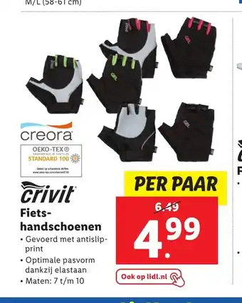 Lidl Crivit Fiets-handschoenen maten: 7 t/m 10 per paar aanbieding