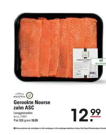 Sligro Gerookte Noorse Zalm ASC aanbieding