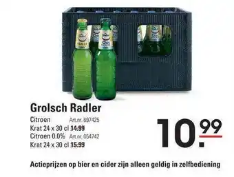 Sligro Grolsch Radler Citroen Of Citroen 0.0% aanbieding