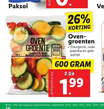 Lidl Ovengroenten 600 gram aanbieding