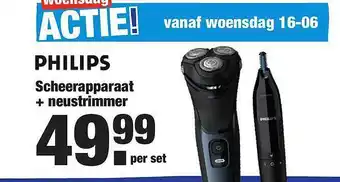 ALDI Philips Scheerapparaat + Neustrimmer aanbieding