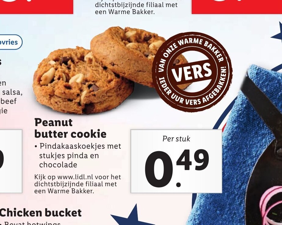 Peanut butter cookie aanbieding bij Lidl