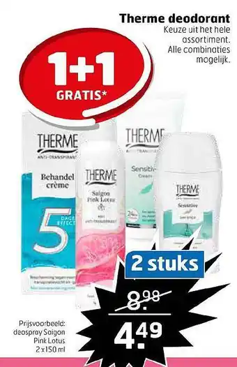 Trekpleister Therme Deodorant 1+1 Gratis aanbieding