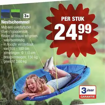 ALDI Nestschommel aanbieding