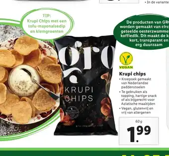 Lidl Krupi chips 60 g aanbieding