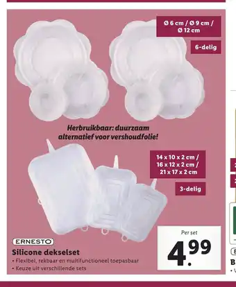 Lidl Ernesto Silicone dekselset aanbieding