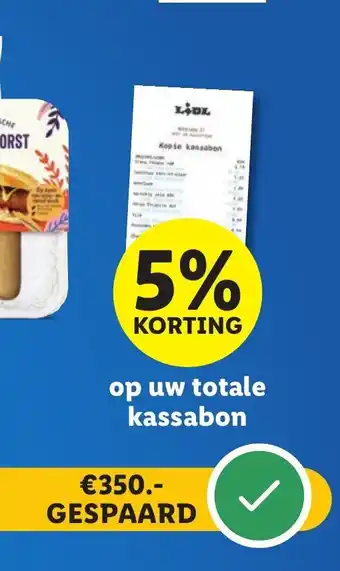 Lidl Op uw totale kassabon aanbieding